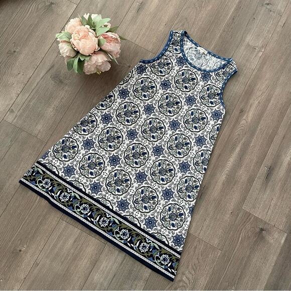 Max Studio Positano Blue Jersey Dress - Picture 2 of 6